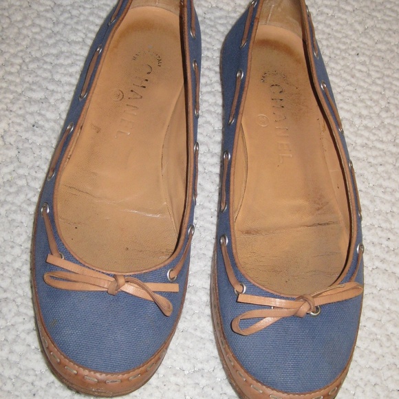 CHANEL Blue Canvas Flats - Picture 8 of 8